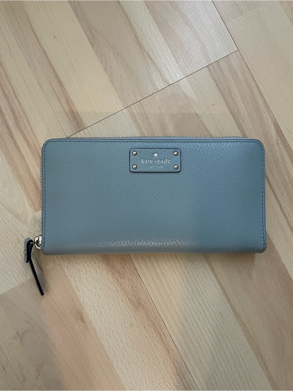 Kate Spade light blue continental wallet  - dusty blue Gently Used!